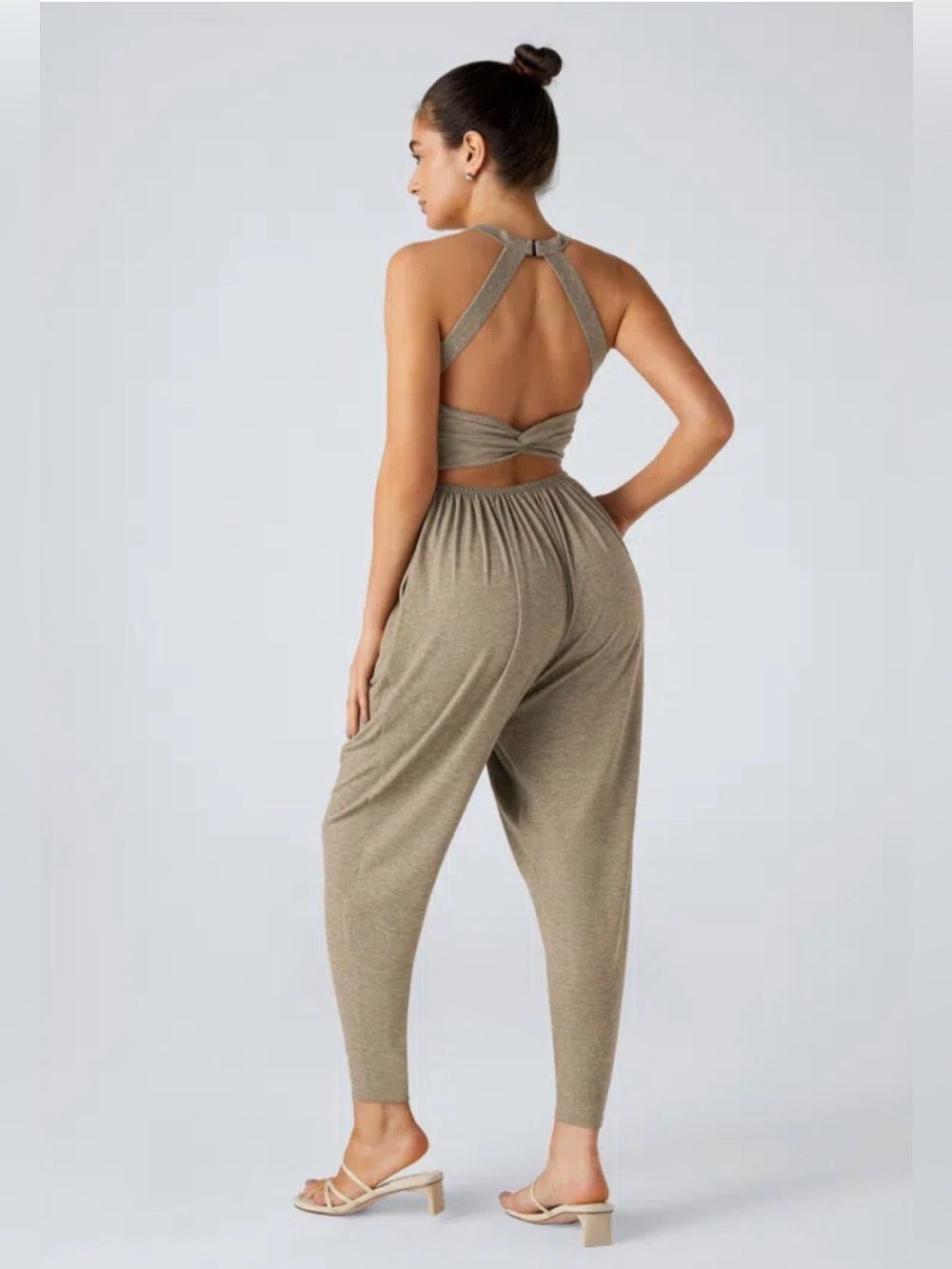 NWOT Halara U Neck Pocket Harem Casual Jumpsuit-Easy Peezy Edition